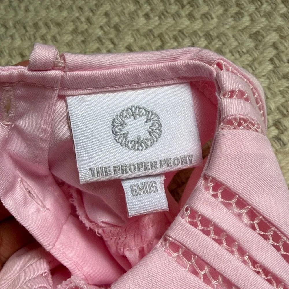 Pink Baby Romper Bubble with Embroidered Details - Picture 2 of 3